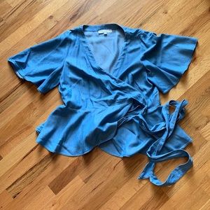 Ann Taylor LOFT wrap shirt size Large 12/14